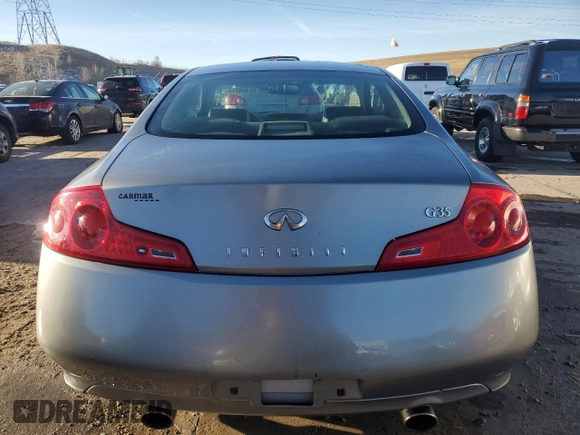 2006 Infiniti G35 Coupe with VIN JNKCV54E36M719373, listed as a Copart auction lot 82469214 with 0 mi miles and Salvage Title. Bid and sale history available at carsss.com. Image 6.