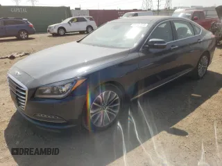 2017 Genesis G80 3.8L with VIN KMHGN4JEXHU176409, listed as a Copart auction lot 68038554 with 120,655 mi miles and Salvage Title. Bid and sale history available at DreamBid. Image 1.