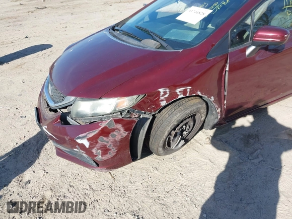 2015 Honda Civic Sedan LX with VIN 19XFB2F56FE244819, listed as a IAAI auction lot 41744828 with 128,500 mi miles. Bid and sale history available at carsss.com. Image 6.