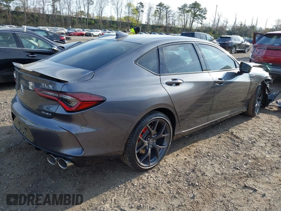 2023 Acura TLX Type S with VIN 19UUB7F95PA001368, listed as a IAAI auction lot 42119669 with 5,889 mi miles and . Bid and sale history available at DreamBid. Image 4.