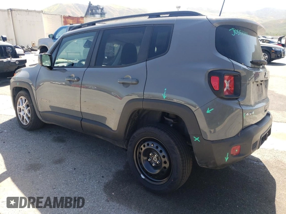 2021 Jeep Renegade Latitude with VIN ZACNJDBB5MPN15842, listed as a Copart auction lot 57616105 with 43,553 mi miles and Salvage title. Bid and sale history available at DreamBid. Image 2.