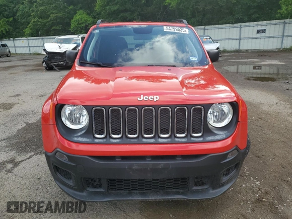 2018 Jeep Renegade Sport с VIN ZACCJAAB7JPG85934, выставлен на аукционе Copart как лот 54799535 с пробегом 85 919 миль миль и Списание • Salvage title. История ставок и продаж доступна на DreamBid. Изображение 5.