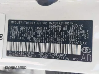 2016 Toyota Corolla L with VIN 2T1BURHE4GC522566, listed as a IAAI auction lot 42352448 with 133,424 mi miles and . Bid and sale history available at DreamBid. Image 9.