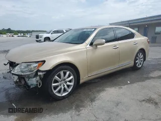 2007 Lexus LS 460 with VIN JTHBL46F975050247, listed as a Copart auction lot 60001855 with 175,261 mi miles and Salvage title. Bid and sale history available at DreamBid. Image 1.