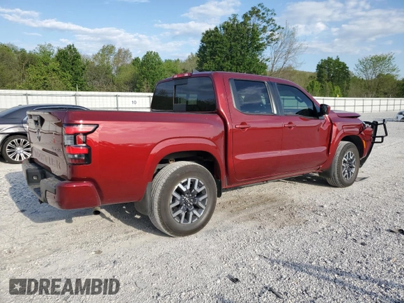 2024 Nissan Frontier SL with VIN 1N6ED1EK4RN659447, listed as a Copart auction lot 53338105 with 4,895 mi miles and Salvage title. Bid and sale history available at DreamBid. Image 3.