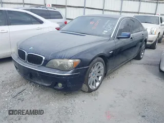 2006 BMW 7 Series 750Li with VIN WBAHN83576DT26418, listed as a IAAI auction lot 41555297 with 124,801 mi miles. Bid and sale history available at carsss.com. Image 2.