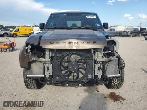 2024 Land Rover Defender S with VIN SALEJ7EU2R2272955, listed as a Copart auction lot 66796994 with 9,079 mi miles and Salvage title. Bid and sale history available at DreamBid. Image 5.