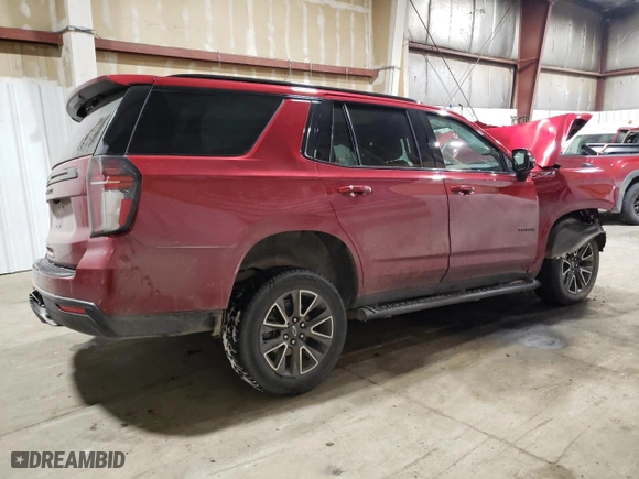 2023 Chevrolet Tahoe Z71 with VIN 1GNSKPKD3PR145039, listed as a Copart auction lot 43449435 with 0 mi miles and Salvage Title. Bid and sale history available at carsss.com. Image 3.