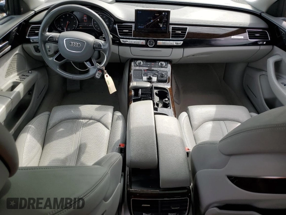 2017 Audi A8 L with VIN WAU44AFD5HN007950, listed as a Copart auction lot 51775815 with 95,633 mi miles and Salvage Title. Bid and sale history available at carsss.com. Image 8.