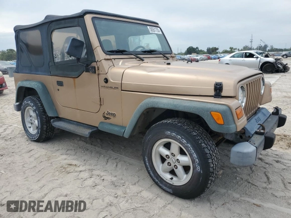 1999 Jeep Wrangler SE with VIN 1J4FY29P2XP451036, listed as a Copart auction lot 50551755 with 0 mi miles and Salvage Title. Bid and sale history available at carsss.com. Image 4.