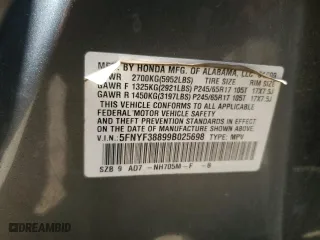 2009 Honda Pilot Touring with VIN 5FNYF38899B025698, listed as a Copart auction lot 76796014 with 279,526 mi miles and Salvage Title. Bid and sale history available at carsss.com. Image 13.
