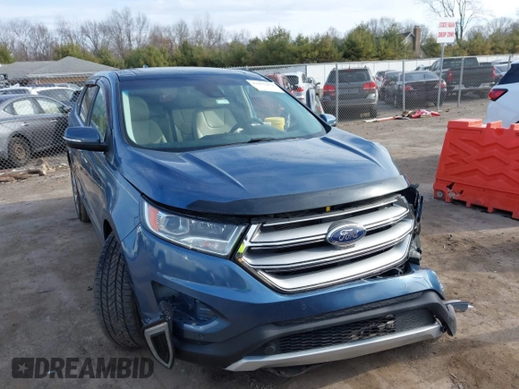 2018 Ford Edge Titanium with VIN 2FMPK4K98JBB18255, listed as a IAAI auction lot 41875471 with 166,896 mi miles. Bid and sale history available at carsss.com. Image 1.