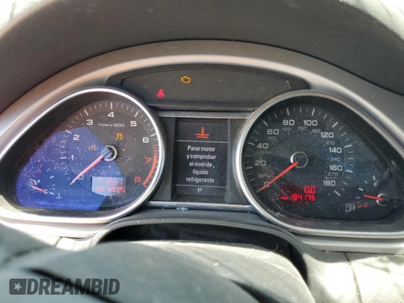2011 Audi Q7 S line with VIN WA1DGAFE3BD006595, listed as a Copart auction lot 61010615 with 184,175 mi miles and Salvage title. Bid and sale history available at DreamBid. Image 9.
