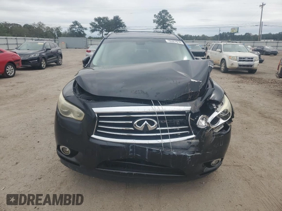 2013 Infiniti JX35 with VIN 5N1AL0MN5DC336213, listed as a Copart auction lot 76327014 with 126,852 mi miles and Salvage Title. Bid and sale history available at carsss.com. Image 5.