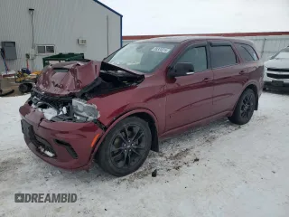 2021 Dodge Durango R/T with VIN 1C4SDJCT7MC848471, listed as a Copart auction lot 88320015 with 57,104 mi miles and Salvage Title. Bid and sale history available at DreamBid. Image 1.