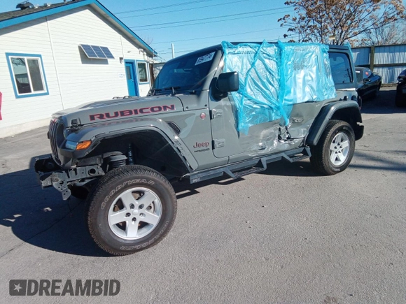 2021 Jeep Wrangler Unlimited Rubicon with VIN 1C4HJXFN1MW687231, listed as a Copart auction lot 85947774 with 35,076 mi miles and Salvage Title. Bid and sale history available at DreamBid. Image 1.