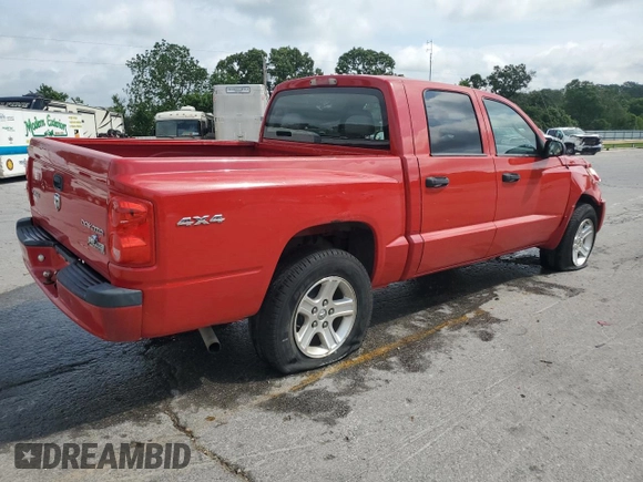 2010 Dodge Dakota Bighorn/Lonestar z VIN 1D7CW3GK9AS228269, wystawiony jako Copart lot #54786095 z przebiegiem 175 749 mil mil oraz Szkoda całkowita • Salvage title. Historia ofert i sprzedaży dostępna na DreamBid. Obrazek 3.