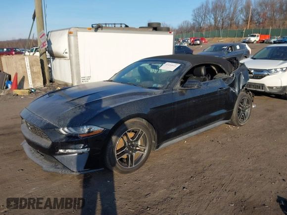 2018 Ford Mustang EcoBoost Premium with VIN 1FATP8UH1J5110458, listed as a IAAI auction lot 41454016 with 26,146 mi miles and . Bid and sale history available at DreamBid. Image 2.