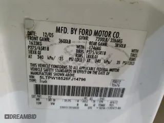 2006 Lincoln Mark LT with VIN 5LTPW18526FJ14796, listed as a Copart auction lot 52109324 with 229,601 mi miles and Salvage Title. Bid and sale history available at carsss.com. Image 12.