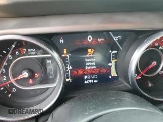 2020 Jeep Wrangler Unlimited Rubicon with VIN 1C4HJXFG4LW247603, listed as a Copart auction lot 55247645 with 44,791 mi miles and Salvage title. Bid and sale history available at DreamBid. Image 9.