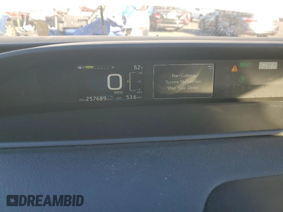 2019 Toyota Prius L Eco with VIN JTDKARFU0K3075769, listed as a Copart auction lot 88217545 with 257,689 mi miles and Salvage title. Bid and sale history available at DreamBid. Image 9.