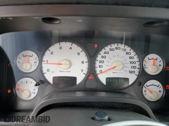 2004 Dodge 1500 SLT with VIN 1D7HU18D24S552040, listed as a Copart auction lot 54983875 with 233,501 mi miles and Clean Title. Bid and sale history available at DreamBid. Image 9.