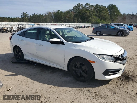 2018 Honda Civic LX with VIN 19XFC2F53JE203053, listed as a Copart auction lot 80767814 with 82,349 mi miles and Salvage Title. Bid and sale history available at DreamBid. Image 4.