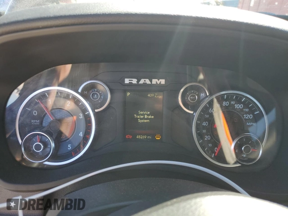 2023 Ram 2500 Big Horn with VIN 3C6UR5DL3PG647496, listed as a Copart auction lot 49415815 with 48,269 mi miles and Salvage Title. Bid and sale history available at carsss.com. Image 9.