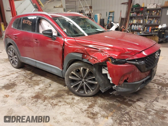 2023 Mazda CX-50 S Premium Plus with VIN 7MMVABEM8PN105411, listed as a IAAI auction lot 41378915 with 34,866 mi miles and . Bid and sale history available at DreamBid. Image 1.
