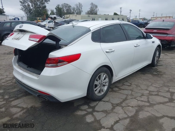2017 Kia Optima LX with VIN KNAGT4L37H5160410, listed as a IAAI auction lot 41906061 with 88,243 mi miles. Bid and sale history available at carsss.com. Image 4.