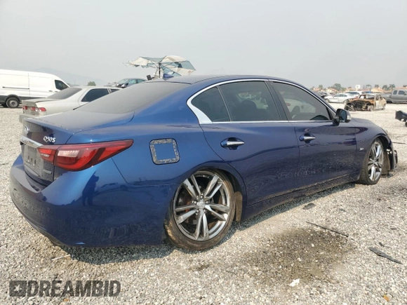 2019 Infiniti Q50 3.0t Signature Edition with VIN JN1EV7APXKM540949, listed as a Copart auction lot 70799224 with 85,408 mi miles and Salvage Title. Bid and sale history available at carsss.com. Image 3.