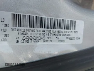 2020 Dodge Grand Caravan SE with VIN 2C4RDGBG9LR198425, listed as a IAAI auction lot 40672143 with 61,473 mi miles and . Bid and sale history available at DreamBid. Image 9.