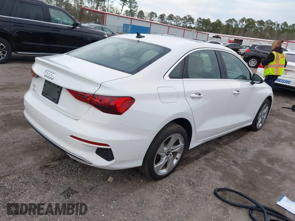 2022 Audi A3 Premium with VIN WAUAUDGY2NA033799, listed as a IAAI auction lot 41347881 with 46,067 mi miles. Bid and sale history available at carsss.com. Image 4.