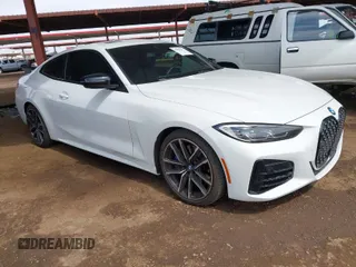 2021 BMW 4 Series M440i xDrive with VIN WBA13AR09MCF74685, listed as a IAAI auction lot 41881537 with 43,400 mi miles and . Bid and sale history available at DreamBid. Image 1.