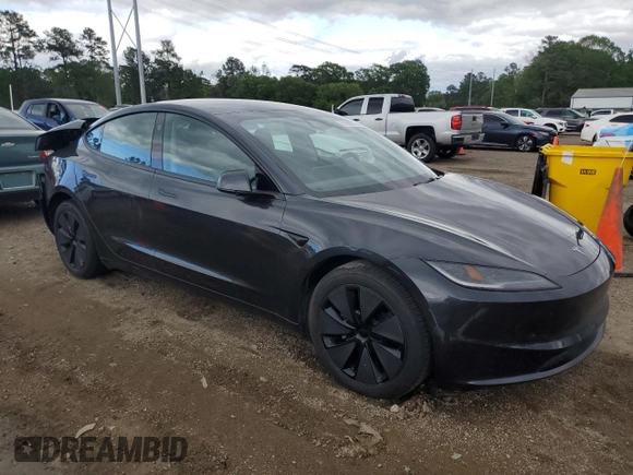 2024 Tesla Model 3 Long Range with VIN 5YJ3E1EB2RF825213, listed as a Copart auction lot 51909875 with 9,717 mi miles and Salvage Title. Bid and sale history available at DreamBid. Image 4.