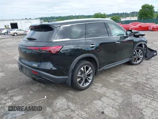 2024 Infiniti QX60 Luxe with VIN 5N1DL1FS1RC335847, listed as a IAAI auction lot 42255354 with 12,219 mi miles and . Bid and sale history available at DreamBid. Image 4.