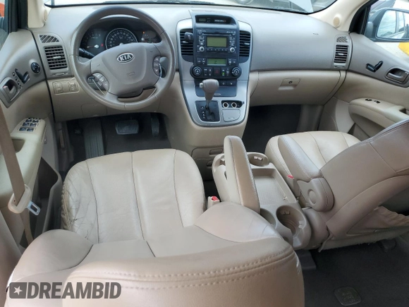 2009 Kia Sedona EX with VIN KNDMB233396299667, listed as a Copart auction lot 80186774 with 197,328 mi miles and Salvage Title. Bid and sale history available at carsss.com. Image 8.