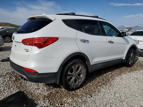2013 Hyundai Santa Fe Sport with VIN 5XYZUDLB0DG076477, listed as a Copart auction lot 53065685 with 128,144 mi miles and Salvage Title. Bid and sale history available at carsss.com. Image 3.