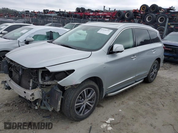 2017 Infiniti QX60 with VIN 5N1DL0MN8HC561115, listed as a IAAI auction lot 41524335 with 154,245 mi miles. Bid and sale history available at carsss.com. Image 2.