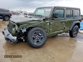 2021 Jeep Wrangler Unlimited Sport S with VIN 1C4HJXDG7MW708491, listed as a Copart auction lot 54859865 with 8,319 mi miles and Clean Title. Bid and sale history available at carsss.com. Image 1.
