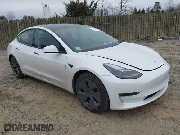 2021 Tesla Model 3 Long Range with VIN 5YJ3E1EB8MF019367, listed as a IAAI auction lot 41506094 with 14,257 mi miles and . Bid and sale history available at DreamBid. Image 1.