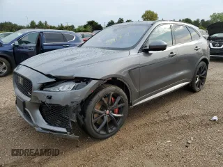 2019 Jaguar F-Pace SVR z VIN SADCZ2EEXKA608452, wystawiony jako Copart lot #69069534 z przebiegiem 51 252 mil mil oraz Szkoda całkowita • Salvage title. Historia ofert i sprzedaży dostępna na DreamBid. Obrazek 1.