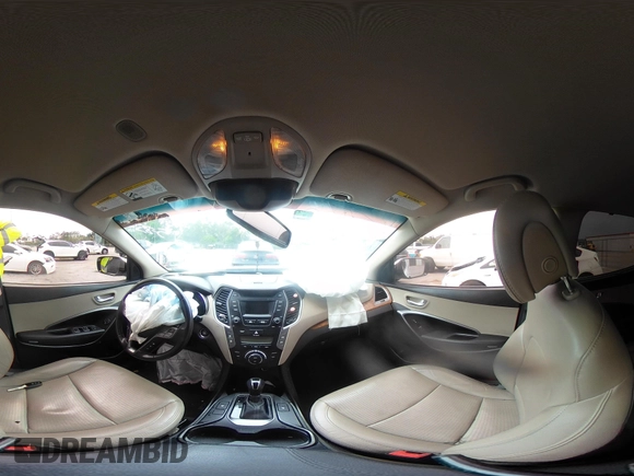 2014 Hyundai Santa Fe with VIN 5XYZU3LB9EG229255, listed as a IAAI auction lot 42407410 with 201,523 mi miles and . Bid and sale history available at DreamBid. Image 19.