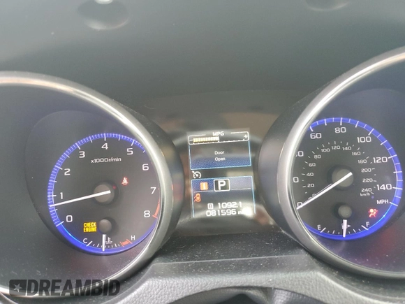 2016 Subaru Legacy 2.5i Limited with VIN 4S3BNAL65G3055195, listed as a Copart auction lot 63368133 with 81,596 mi miles. Bid and sale history available at carsss.com. Image 9.