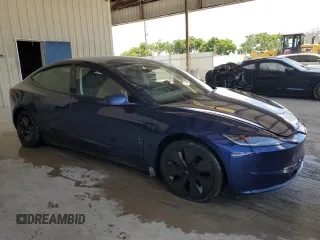 2025 Tesla Model 3 Long Range with VIN 5YJ3E1EBXSF941345, listed as a Copart auction lot 60229865 with 1,711 mi miles and Salvage title. Bid and sale history available at DreamBid. Image 4.