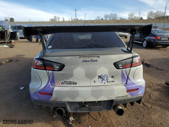 2008 Mitsubishi Lancer Evolution MR with VIN JA3AW56V98U051308, listed as a Copart auction lot 50452355 with 0 mi miles and Salvage Title. Bid and sale history available at carsss.com. Image 6.