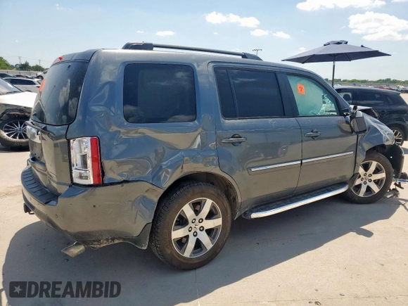 2013 Honda Pilot Touring z VIN 5FNYF3H97DB032389, wystawiony jako Copart lot #58387645 z przebiegiem Nie podano mil oraz Szkoda całkowita • Salvage title. Historia ofert i sprzedaży dostępna na DreamBid. Obrazek 3.