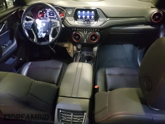 2019 Chevrolet Blazer RS with VIN 3GNKBJRS0KS608665, listed as a Copart auction lot 53233515 with 69,489 mi miles and Salvage title. Bid and sale history available at DreamBid. Image 8.