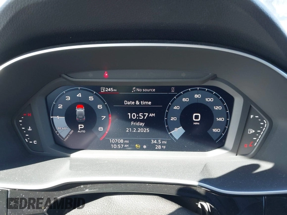 2023 Audi Q3 S line Premium with VIN WA1DECF34P1143148, listed as a IAAI auction lot 41566031 with 10,708 mi miles and . Bid and sale history available at DreamBid. Image 7.