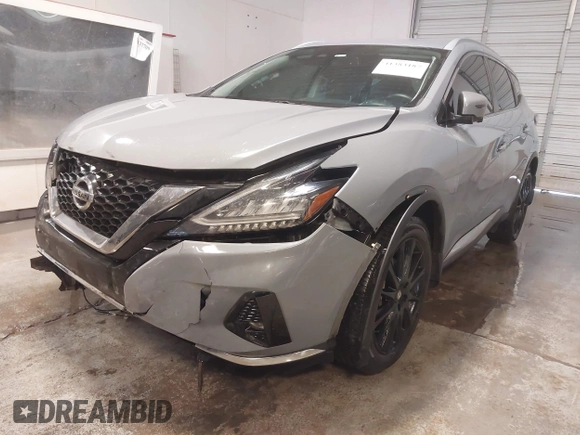 2022 Nissan Murano SL with VIN 5N1AZ2CJ2NC109474, listed as a IAAI auction lot 41383187 with 70,639 mi miles and . Bid and sale history available at carsss.com. Image 2.